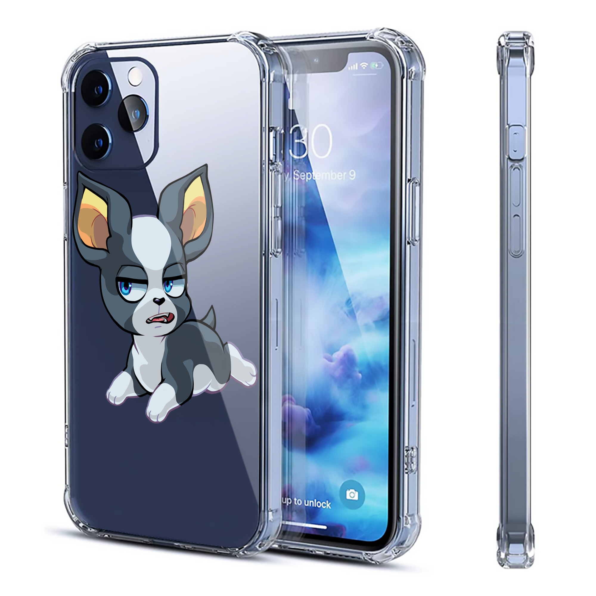 （画像用） ジョジョの奇妙な冒険 イギー JoJo's Bizarre Adventure Iggy 【iPhone 12シリーズ対応】透明スマホケース（クリアソフトケース）